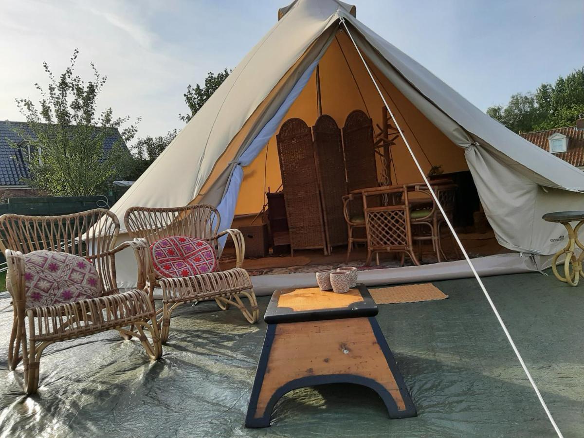 Glamping De Vrije Wind, Tentverhuur Houwerzijl Exteriör bild